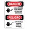 Signmission Safety Sign, OSHA Danger, 5" Height, High Voltage Turn Power Off Bilingual Spanish OS-DS-D-35-VS-1348 - alternate 1